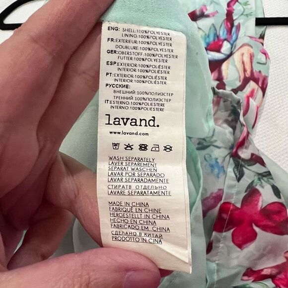 Asos Lavand Turquoise Pink Floral Printed Sleeveless Shift Dress - Picture 9 of 10